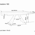 Salvadore 160(240)*90 kerámia étkező asztal diamond krém/ fekete