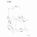 Cobe Velvet étkező szék fekete láb/ sötét bézs (Bluvel 40)