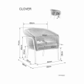 Clover fotel fekete láb/ szürke Brego 07