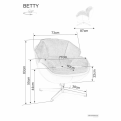 Betty fotel fekete láb/ bézs TAP. 241