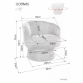 Cosmic Raven fotel sötét bézs 30