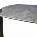 Adrien A asztalka Ceramic 118*75 asztalka Grigio szürke/ réz