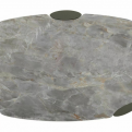 Adrien A asztalka Ceramic 118*75 asztalka Grigio szürke/ réz