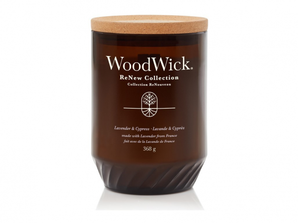 WoodWick ReNew Lavender & Cypress nagy gyertya