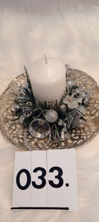 ezüst tálcás dísz