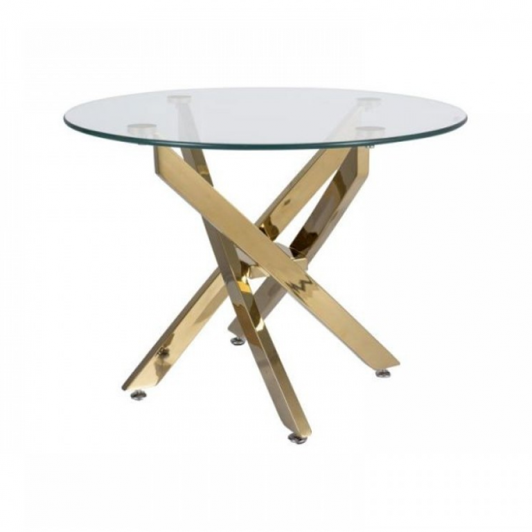 Agis A D60*45 asztalka üveg/ arany
