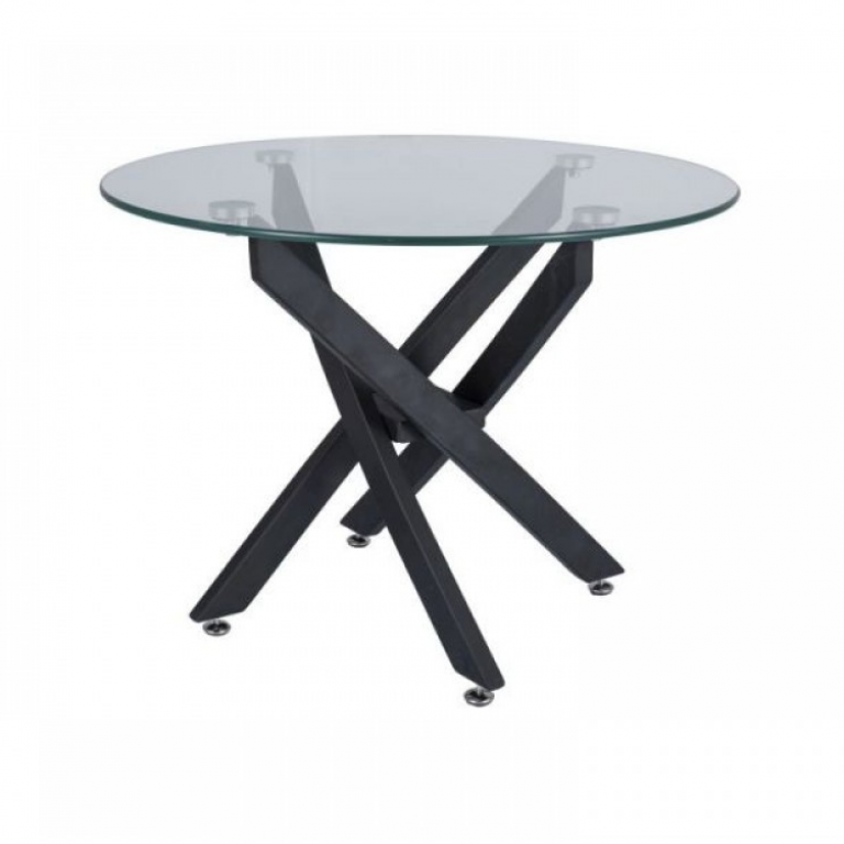 Agis A D60*45 asztalka üveg/ fekete