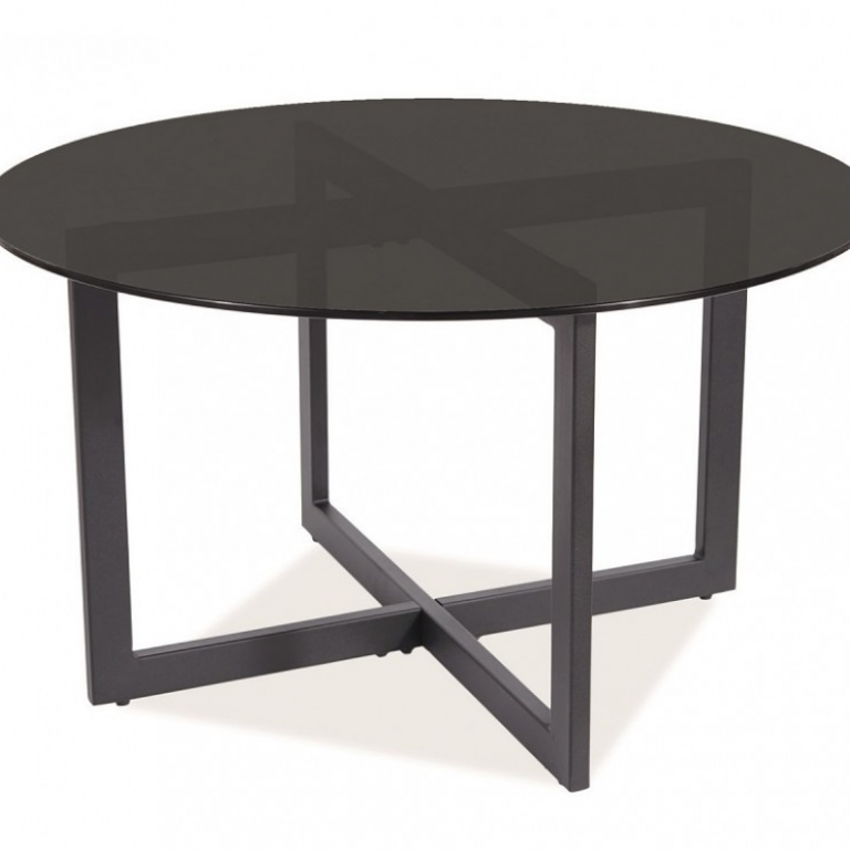Almeria A asztalka 80x42 fekete üveg/ fekete