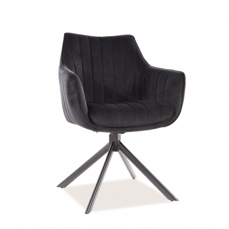 Azalia Velvet étkező szék fekete láb/fekete bluvel 19