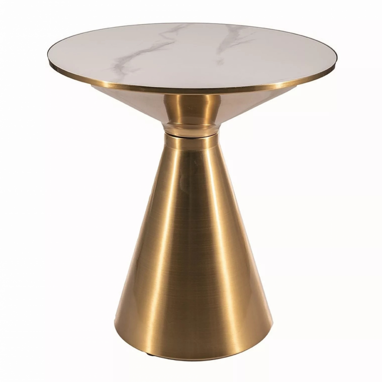 Aries asztalka fehér/ arany (D50)