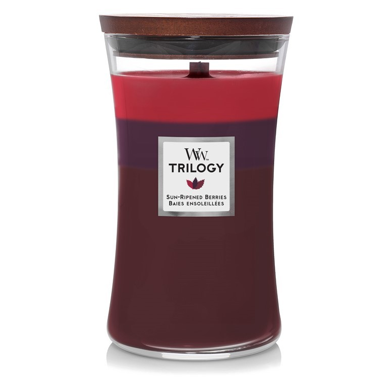 WoodWick Trilogy Sun Ripened Berries nagy gyertya
