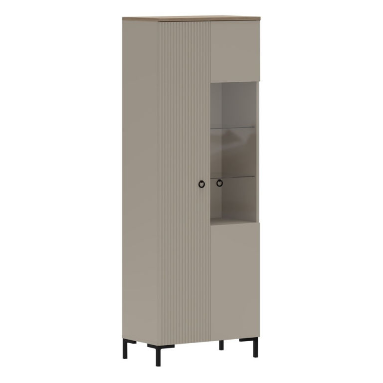 Dominica W1D1W vitrin taupe/ silverjack tölgy