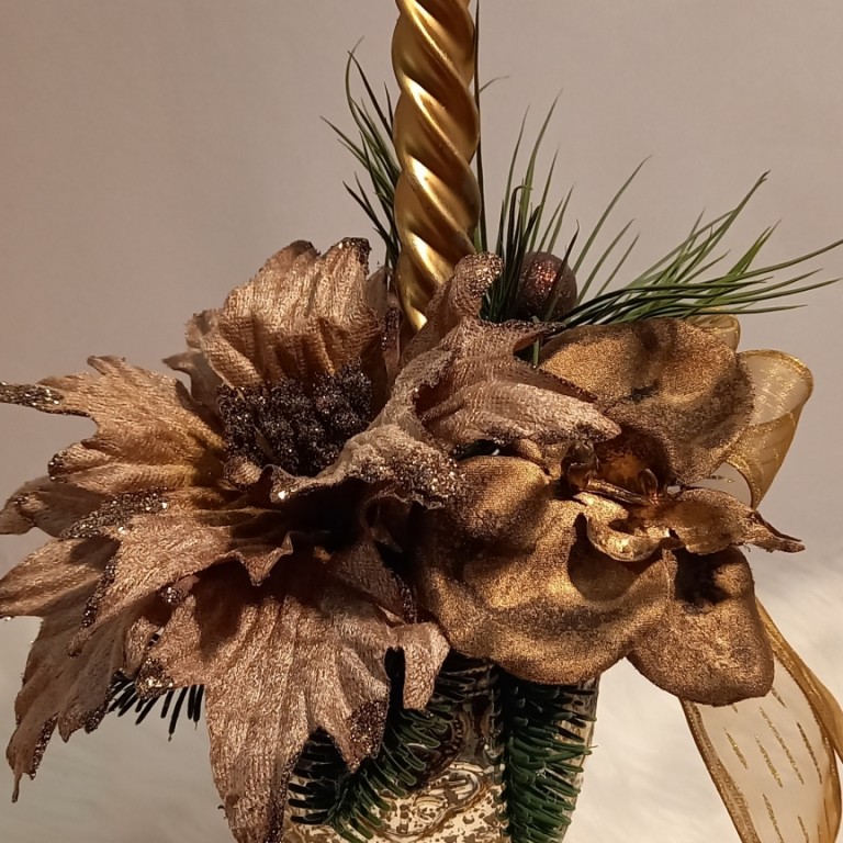 üveg arany talpas kaspó