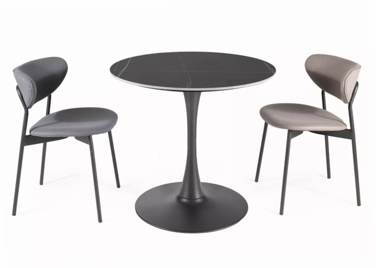 Espero étkezőasztal matt fekete/ fekete (D80)