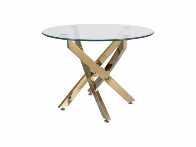 Agis A D60*45 asztalka üveg/ arany