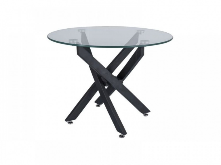 Agis A D60*45 asztalka üveg/ fekete
