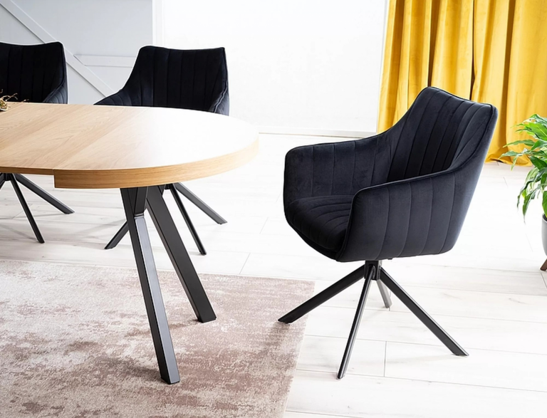 Azalia Velvet étkező szék fekete láb/fekete bluvel 19