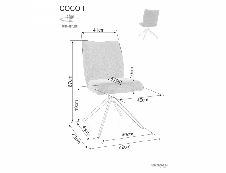 Coco I Vardo étkező szék fekete láb/ curry sárga 66