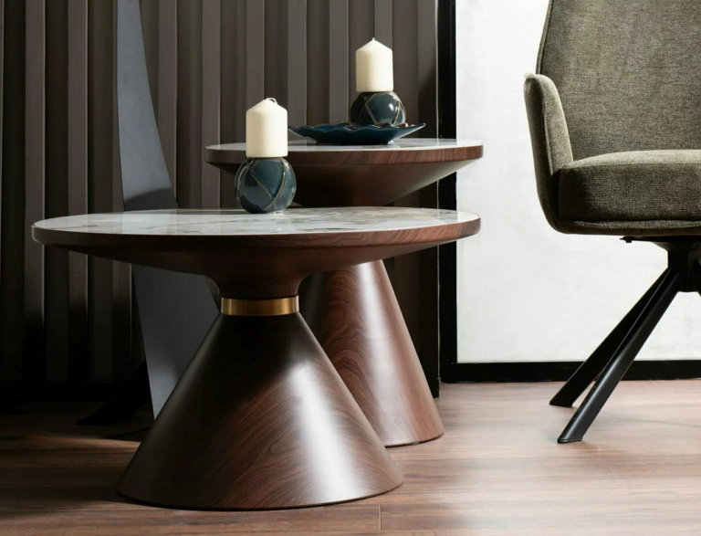 Napa A D70*43 asztalka fehér/ barna