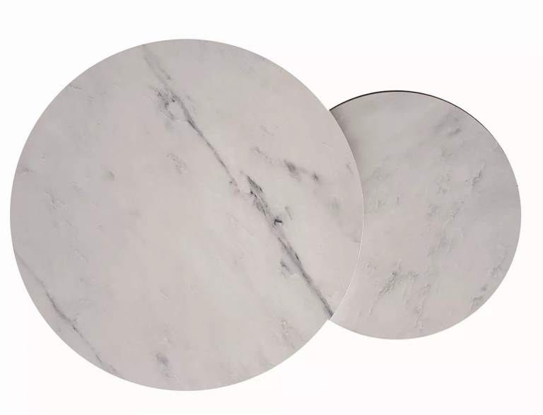 Dion asztalka összeállítás arany láb/ fehér márvány hatású asztallap