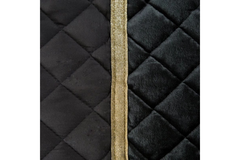 Kristin bársony ágytakaró Fekete 220x240 cm