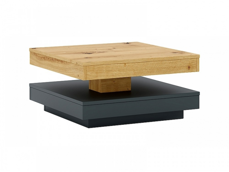 Cotto 67*67 asztalka artisan tölgy/ antracit