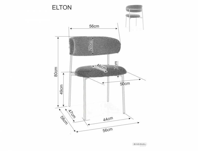 Elton Brego szék kasmír láb/ bézs 34