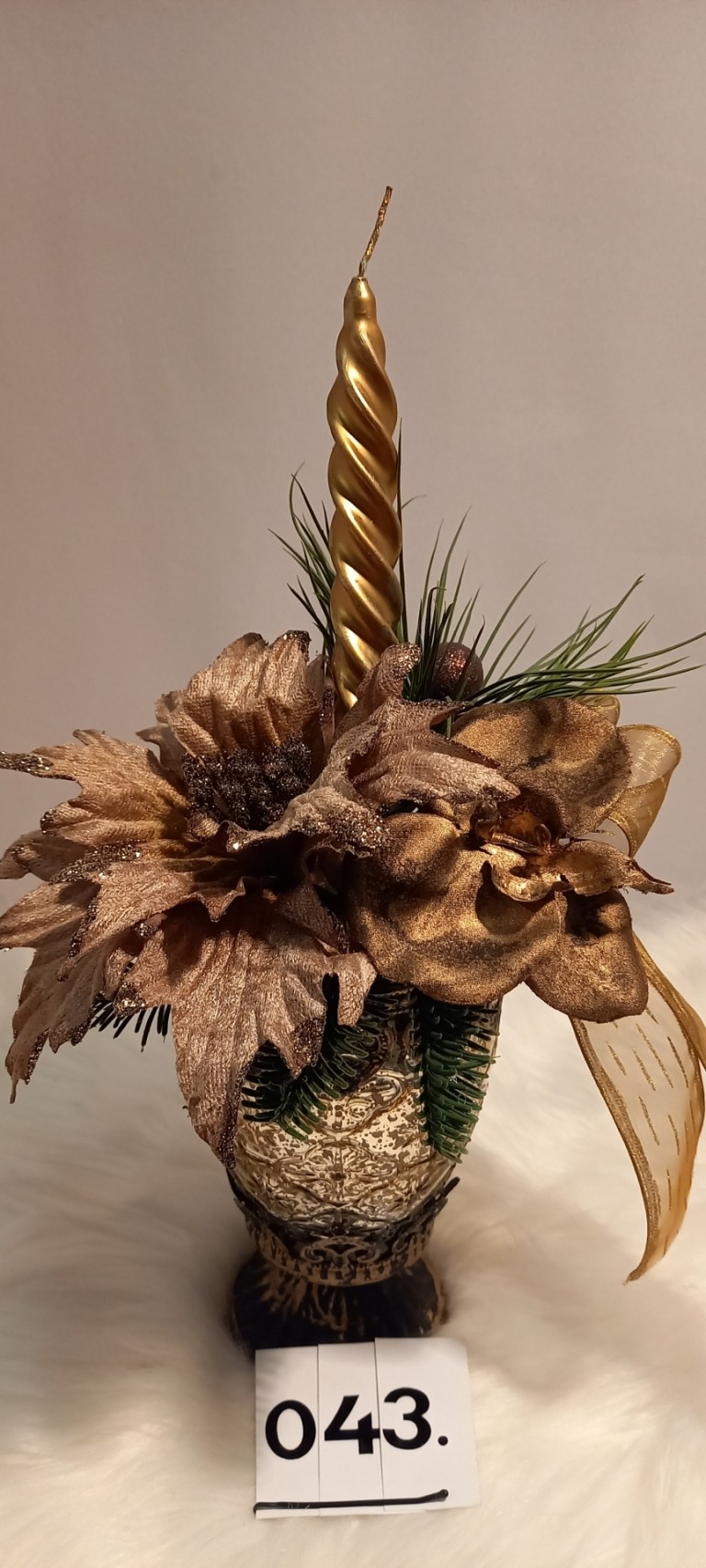 üveg arany talpas kaspó