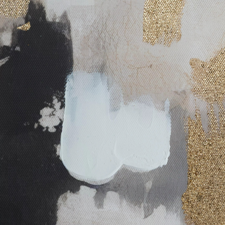 Golden Wall kézzel festett  vászon falikép  80x80 cm