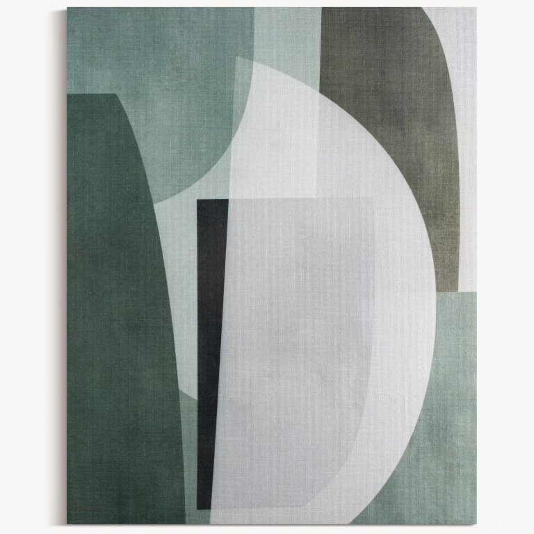 Absztrakt festmény bézs, olívazöld kézzel festve vászonra 80x100 cm méretben