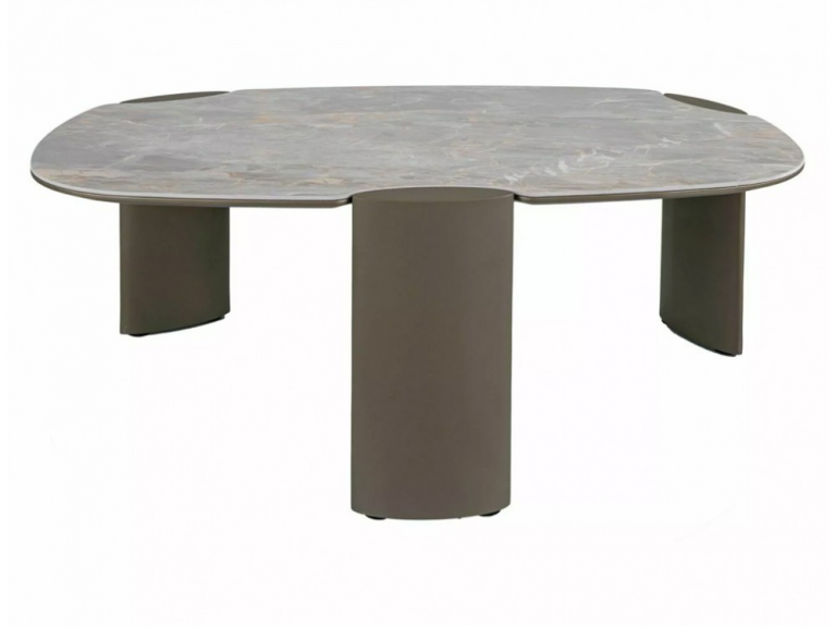 Adrien A asztalka Ceramic 118*75 asztalka Grigio szürke/ réz