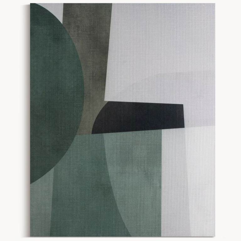 Absztrakt festmény bézs, olívazöld kézzel festve vászonra 80x100 cm méretben