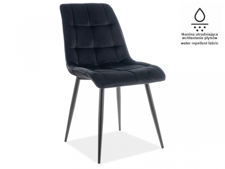 Chic Velvet étkező szék fekete láb/ türkiz bluvel 85- több színben rendelhető